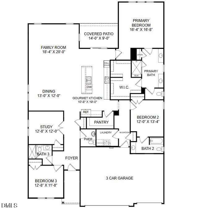 1115 Masters Place Way Durham, NC 27703 - Photo 39 of 39 Thorpe 159 Floorplan