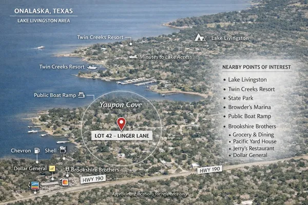 $11,000 | Lot 42 Linger Lane, Onalaska, TX 77360