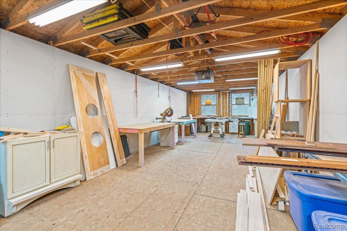 21851 Prince Road Belleville, MI 48111 - Photo 56 of 59 Second floor wood-shop in 40x30 workshop