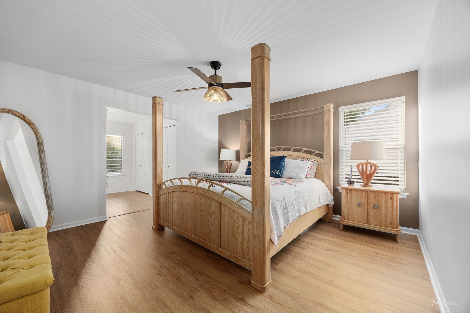 1910 Baldwin Way Bolingbrook, IL 60490 - Photo 17 of 38 a bedroom with a bed and wooden floor