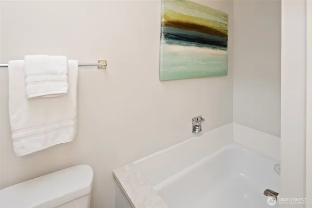 a bathroom with a tub