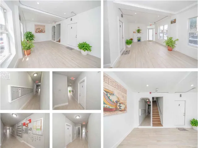 a view of living room with furniture and flat screen tv