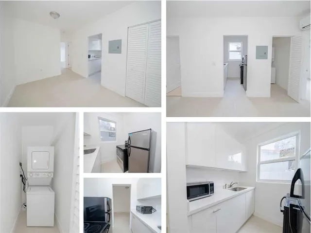 a city view with tall buildings