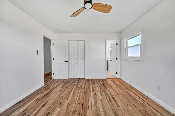 a view of wooden floor in a room
