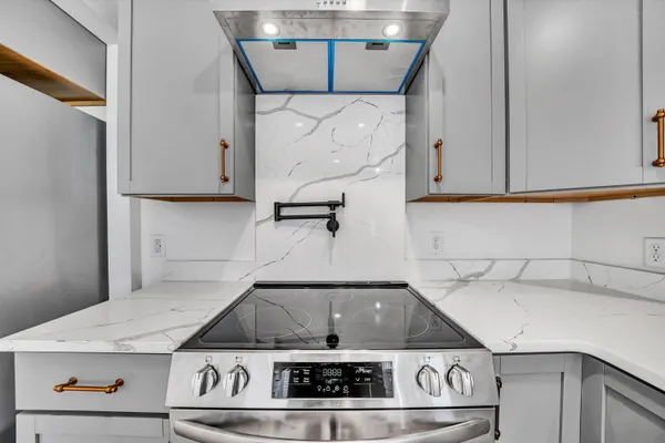 a view of a stove