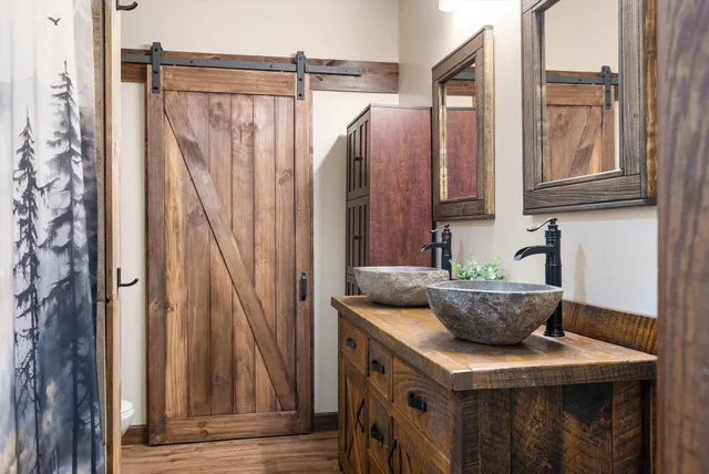 a view of a hallway and interior of the house