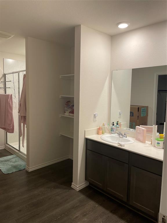 468 Unbridled Road Waxahachie, TX 75165 - Photo 7 of 10 a bathroom with a double vanity sink and mirror