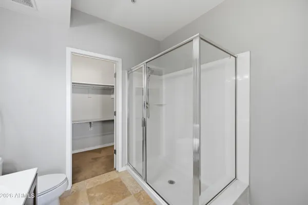 a view of small space with racks on the wall