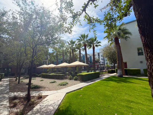 a view of a city that has tall buildings