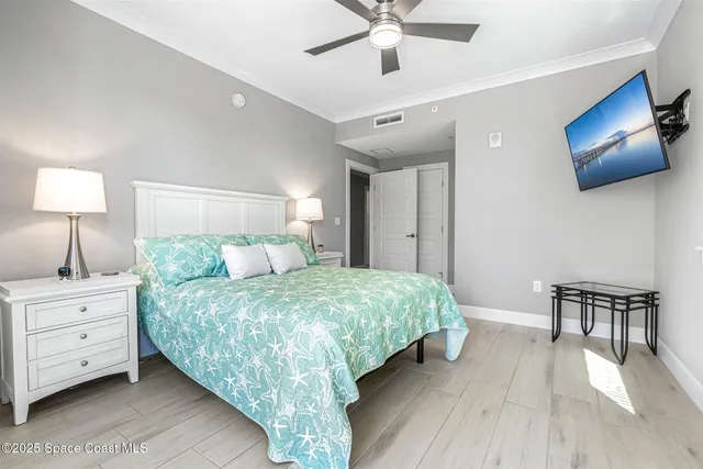 a front view of a multi story building