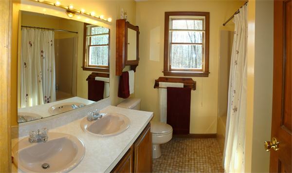 307 Shutesbury Road Amherst, MA 01002 - Photo 27 of 30 a bathroom with a sink toilet and shower