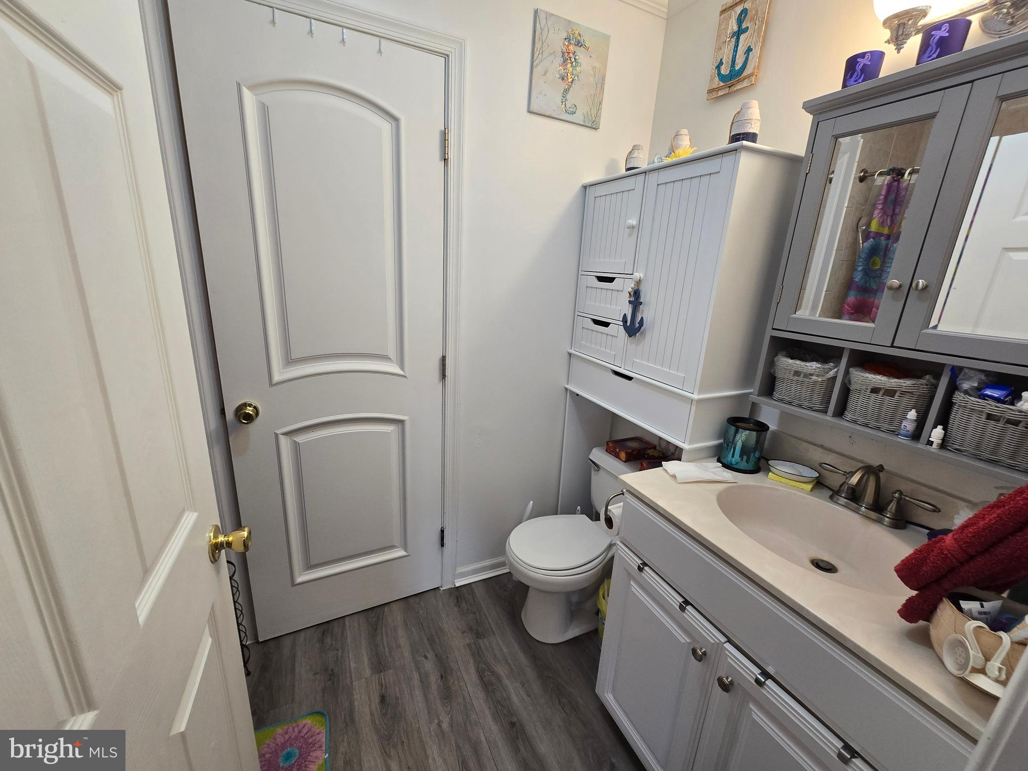 3592 Freedomtown Road Crisfield, MD 21817 - Photo 18 of 22 a bathroom with a sink a toilet and shower