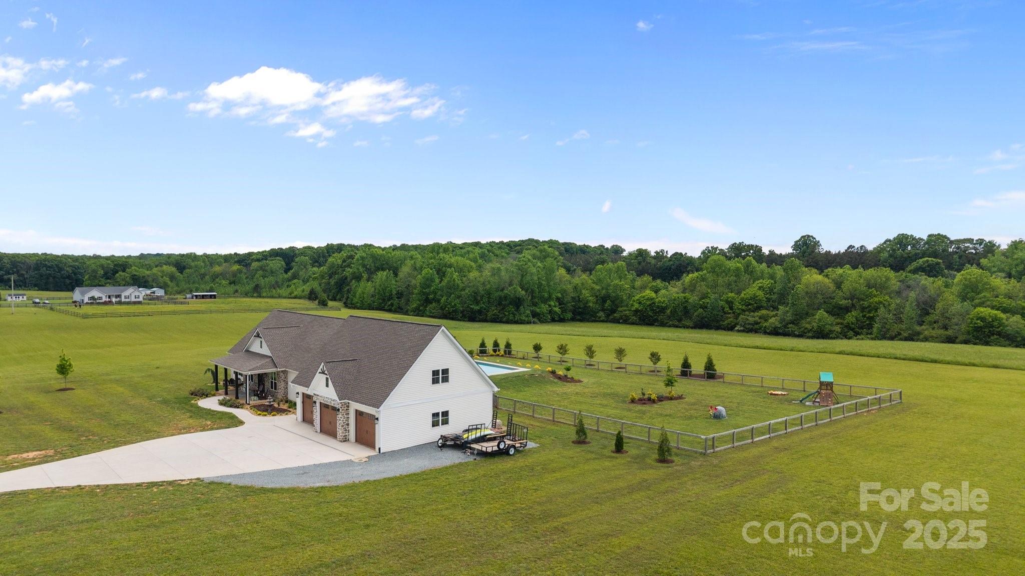 4316 Nesbit Road Monroe, NC 28112 - Photo 32 of 33 a view of a house with pool and a yard