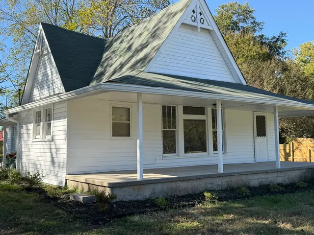 a front view of a house