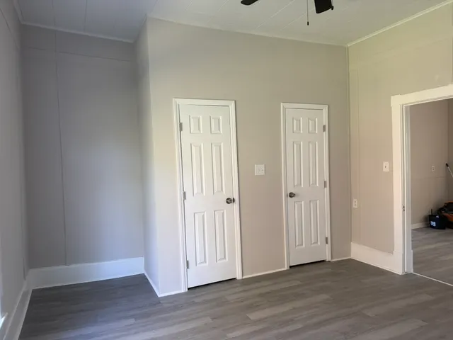 a backyard of a house