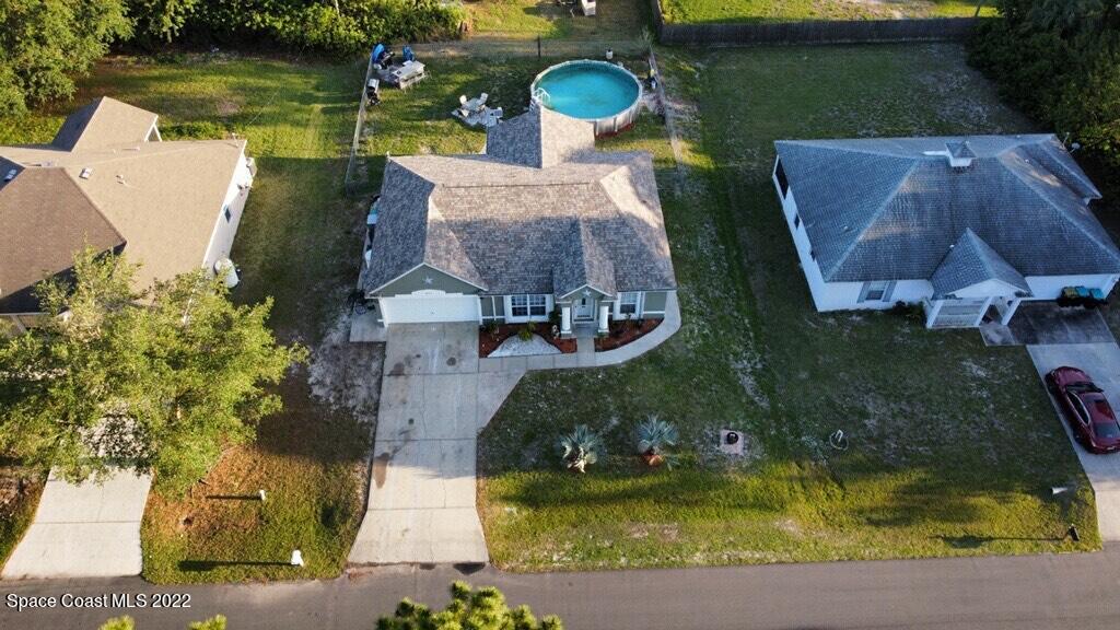 816 Tedder Road Southeast Palm Bay, FL 32909 - Photo 16 of 18 Aerial with Pool