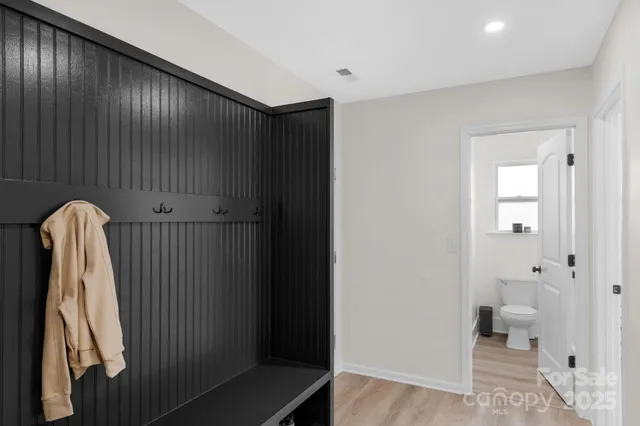 a view of bathroom with a toilet