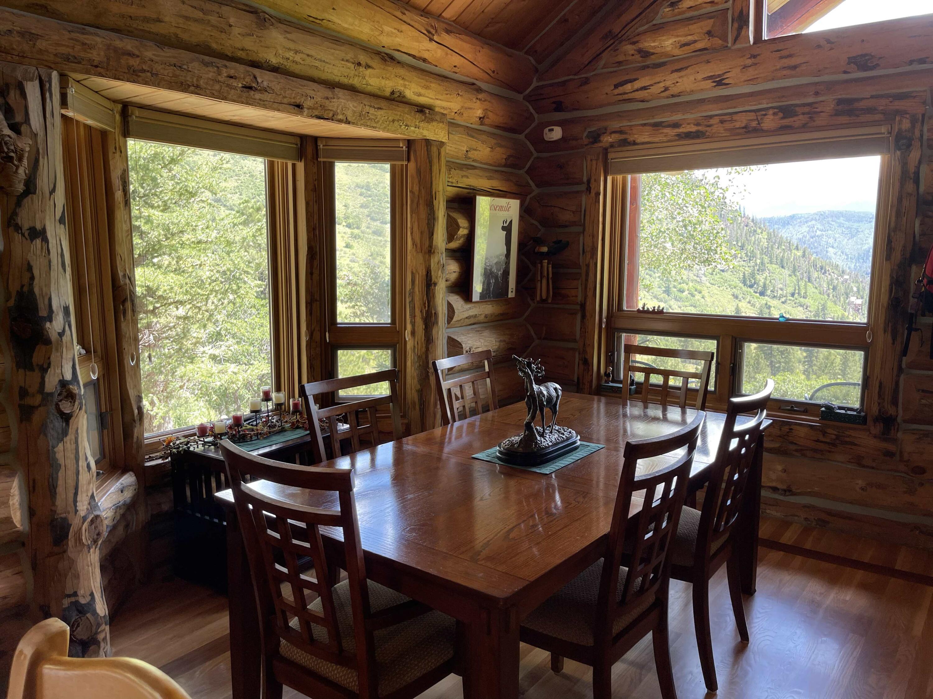 2001 58P Road Placerville, CO 81430 - Photo 13 of 34 a view of a dining room with furniture window and wooden floor