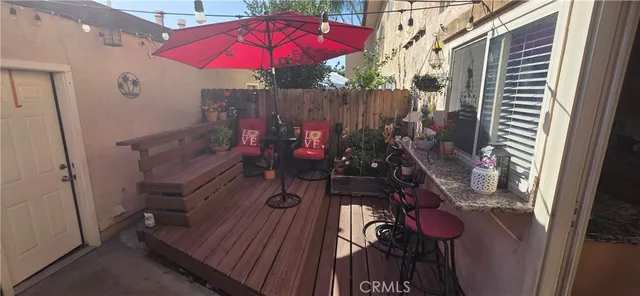 a view of a backyard with a garden