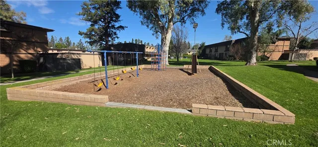 a view of a park with trees