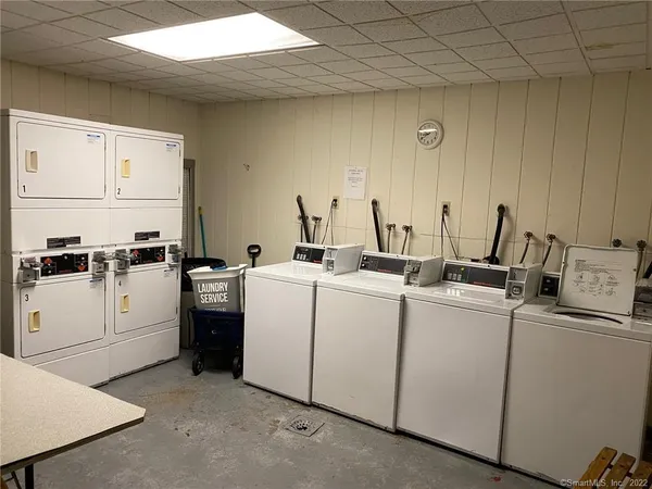 a room with storage and utility
