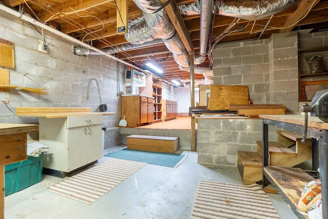 a room with storage and utility