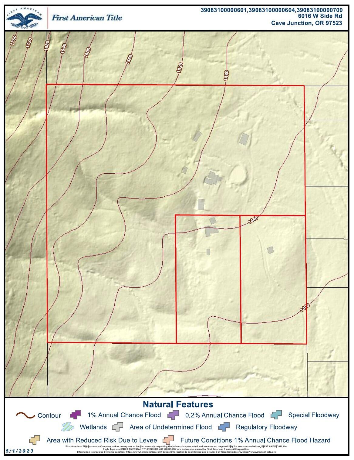 6016-6110 West Side Road Cave Junction, OR 97523 - Photo 65 of 67 Lidar Map Showing Elevation