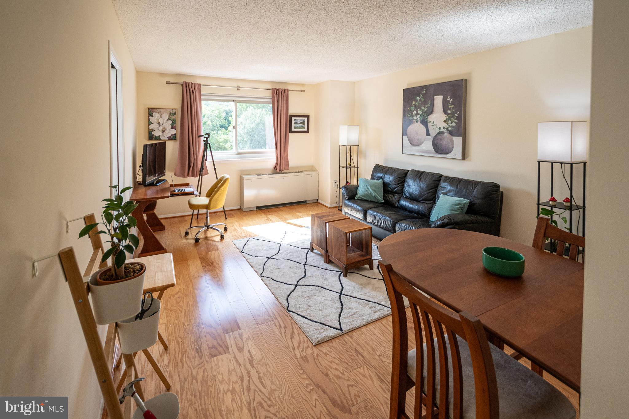 1225 Martha Custis Drive, Unit 502 Alexandria, VA 22302 - Photo 3 of 24 a living room with furniture and a window