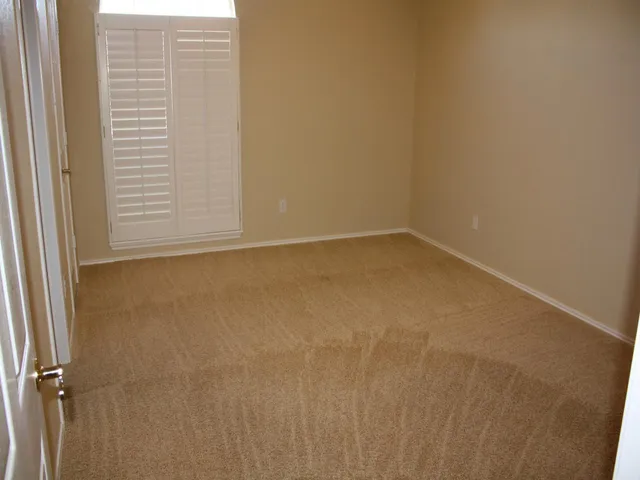 a view of a small space with a window