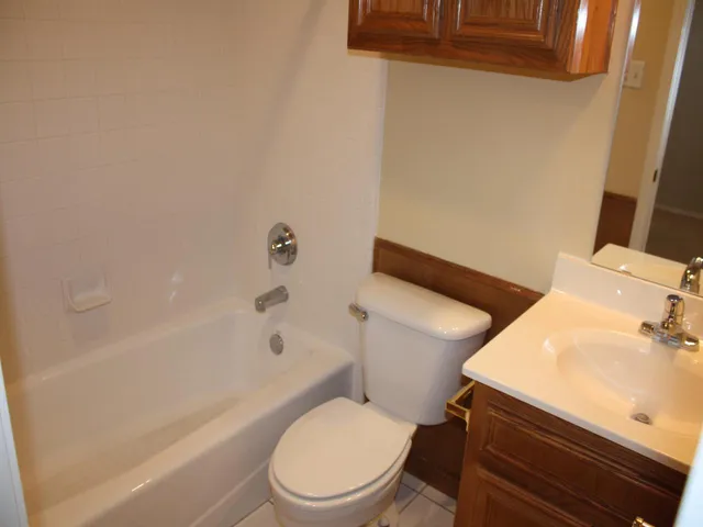 a white toilet sitting next to a bath tub