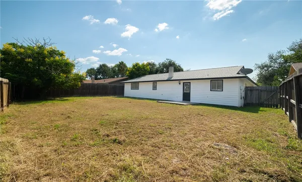 a backyard of a house