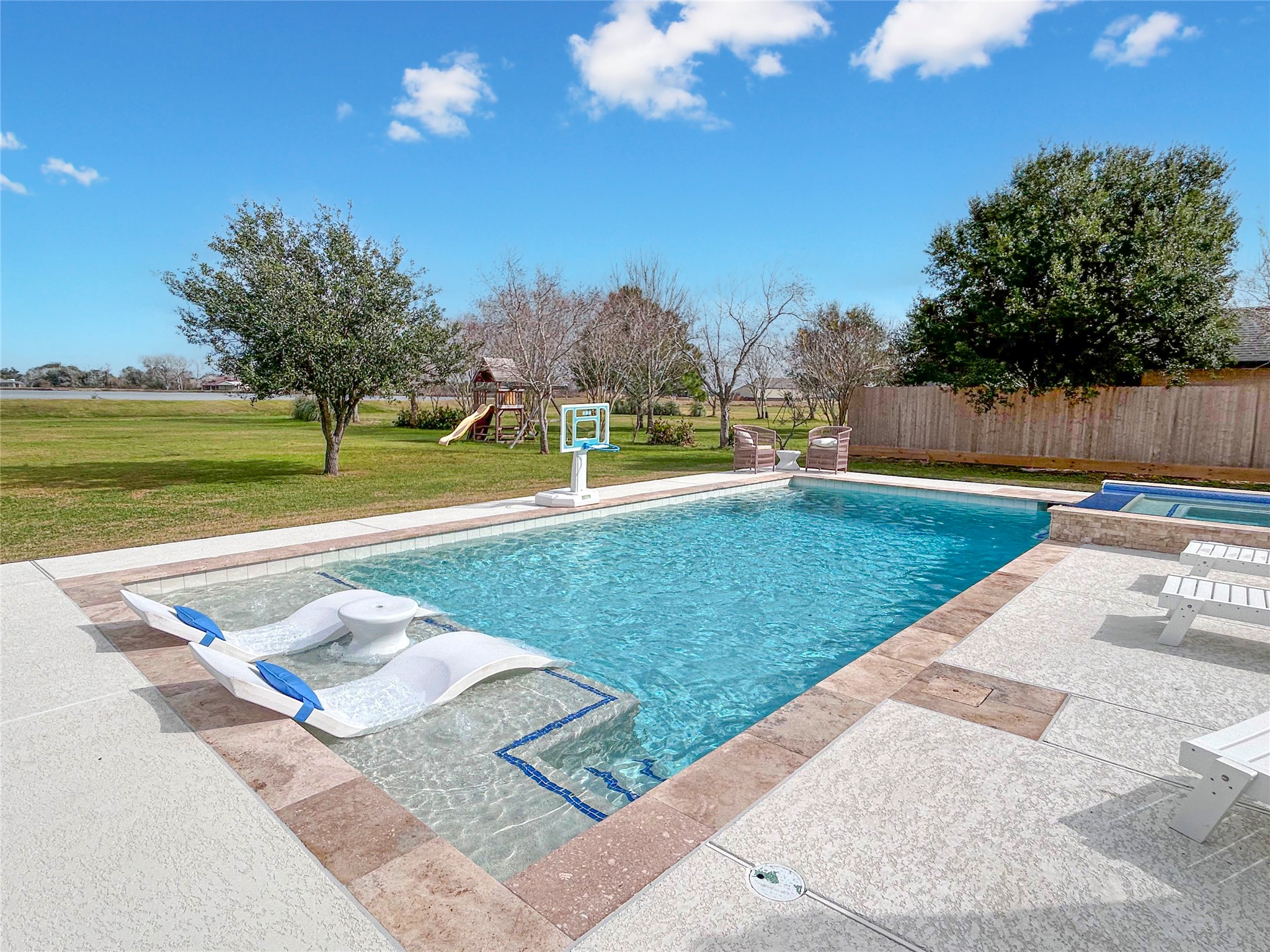 626 Sunset Trail Angleton, TX 77515 - Photo 37 of 43 a view of an outdoor space and swimming pool