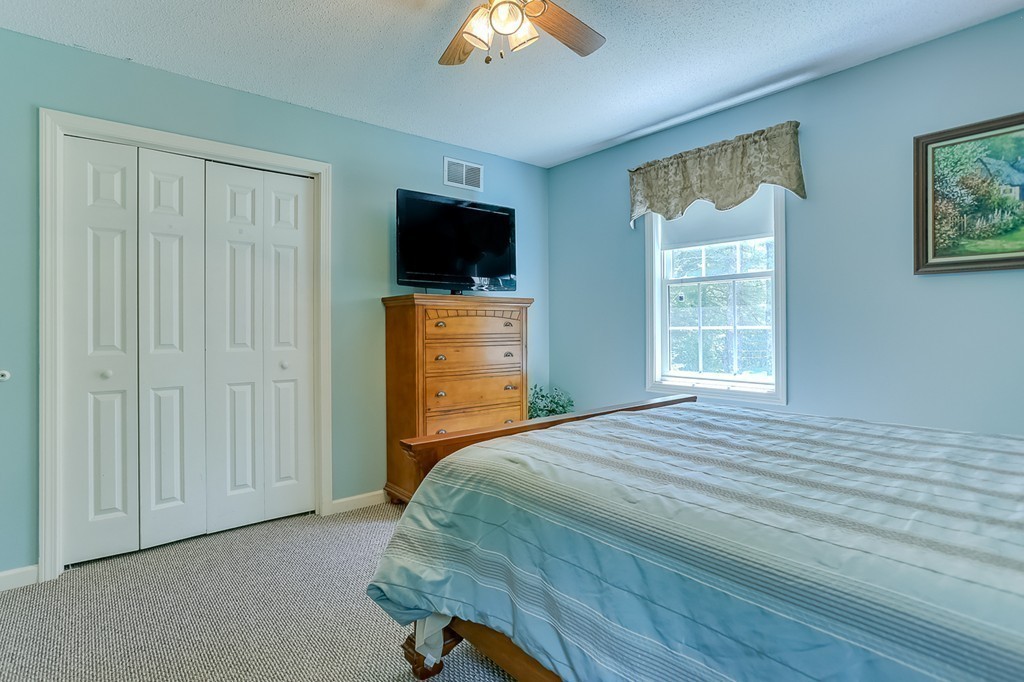 47 Babcock Tavern Road Ware, MA 01082 - Photo 17 of 27 a bedroom with a bed and a flat screen tv