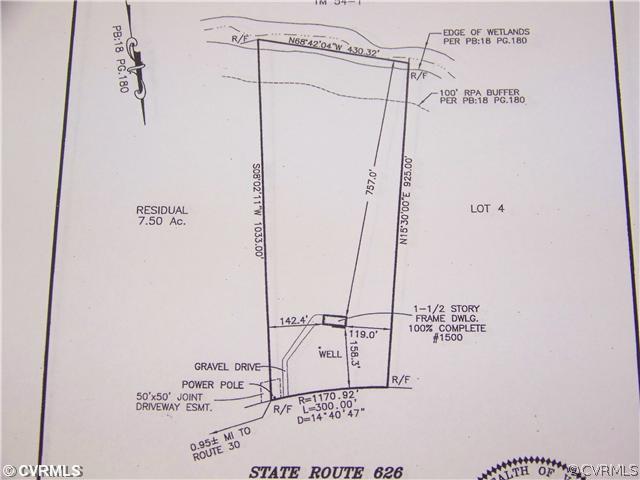 1500 West Rose Garden Road West Point, VA 23181 - Photo 12 of 12 Plat Map