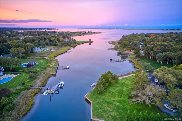 a view of a city with a lake
