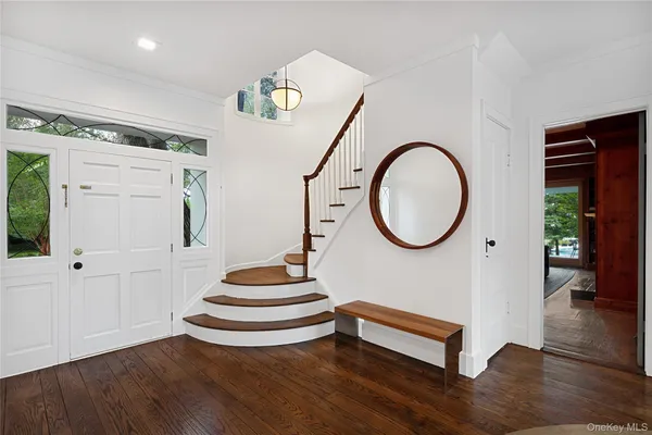 a front view of a house with entryway