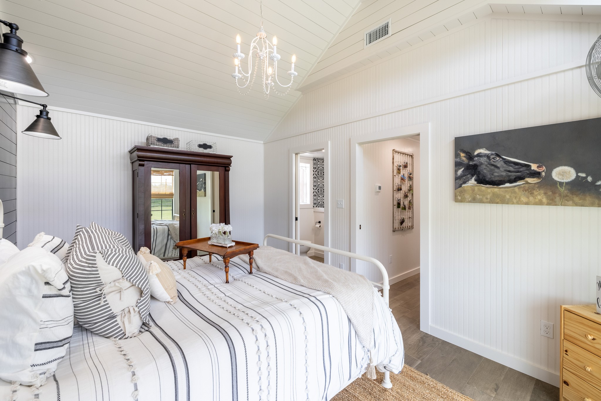 0 Goehring Road Ledbetter, TX 78946 - Photo 9 of 27 a bedroom with bed and a chandelier