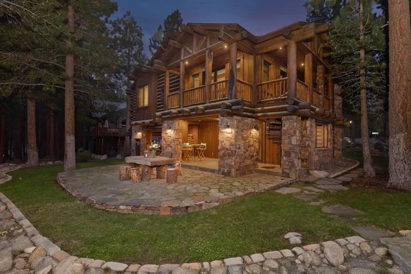 front view of a house with a garden