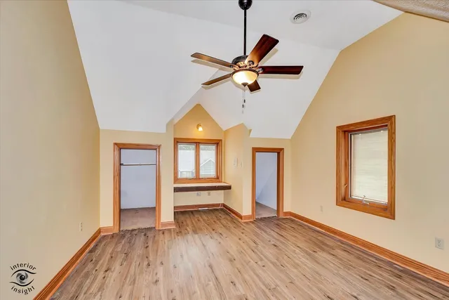 an outdoor space with furniture