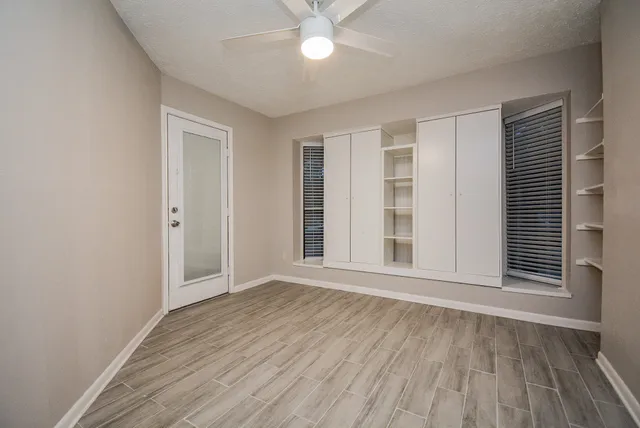 wooden floor in a room
