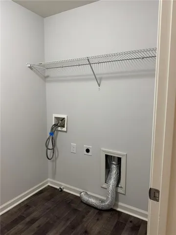 a view of small space with racks on the wall