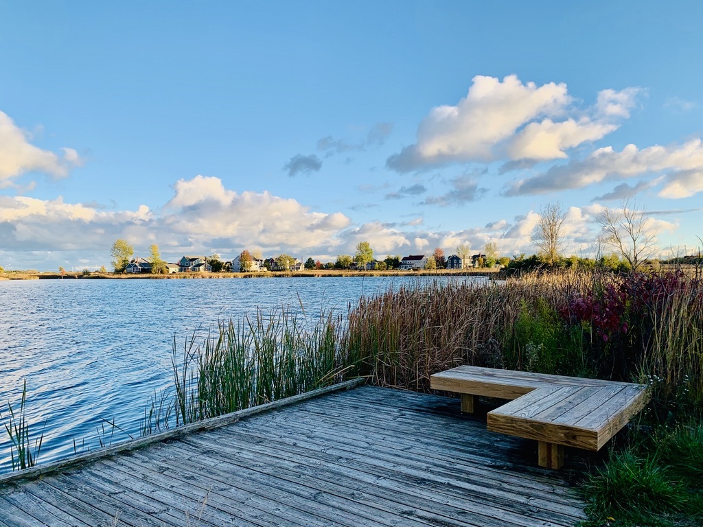 1007 Harris Road Grayslake, IL 60030 - Photo 29 of 32 a view of a table and chairs on wooden deck