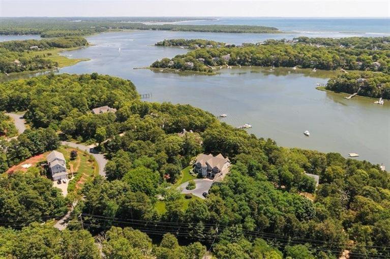 7 Harbor Ridge Road Mashpee, MA 02649 - Photo 9 of 26 an aerial view of a houses with lake view