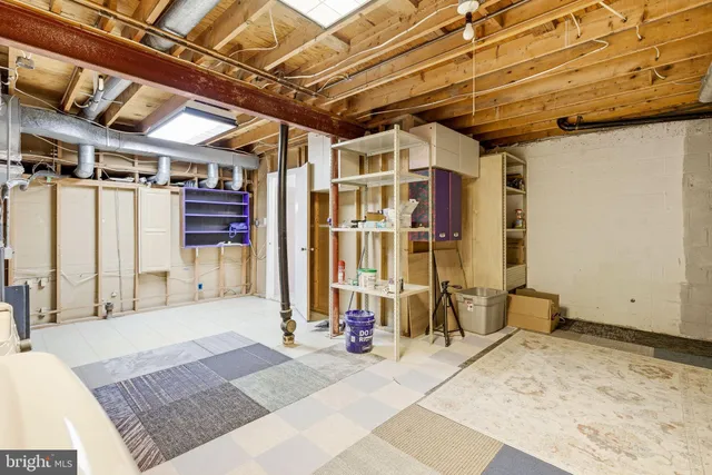 a view of a storage room