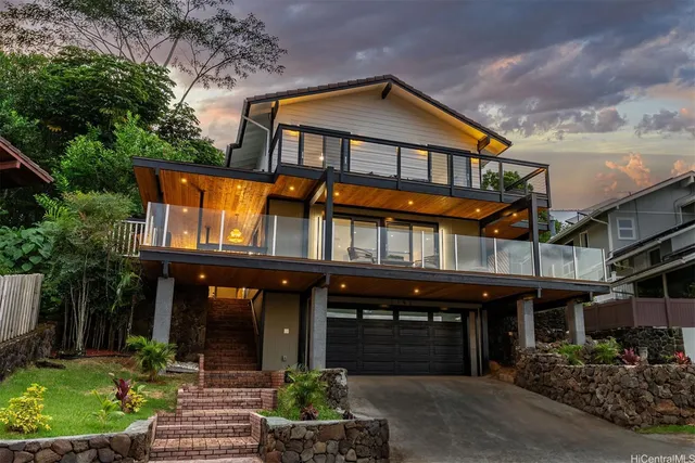 a front view of a house