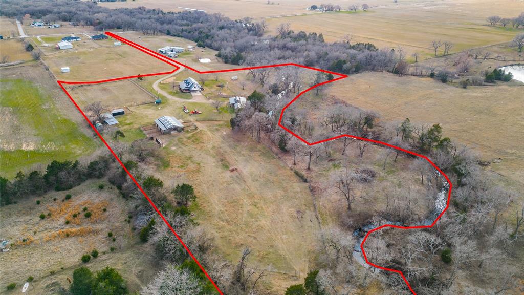 1353 Spring Creek Road Collinsville, TX 76233 - Photo 2 of 40 Aerial View of Property Showing Boundaries