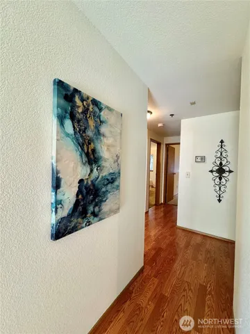 en view interior of the house and wooden floor