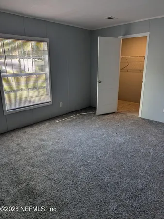 an empty room with a window