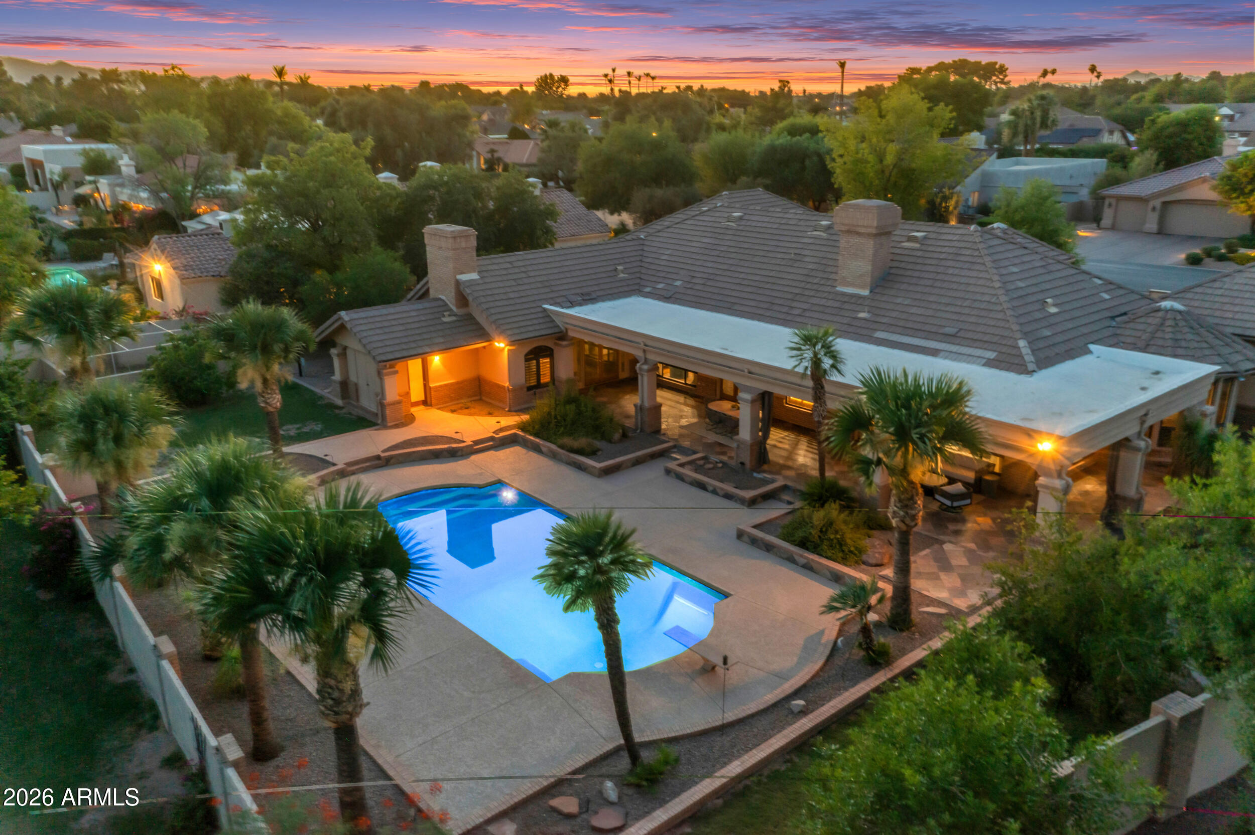 1455 East Colt Road Tempe, AZ 85284 - Photo 8 of 71 Aerial Twilight