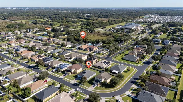 an aerial view of a city